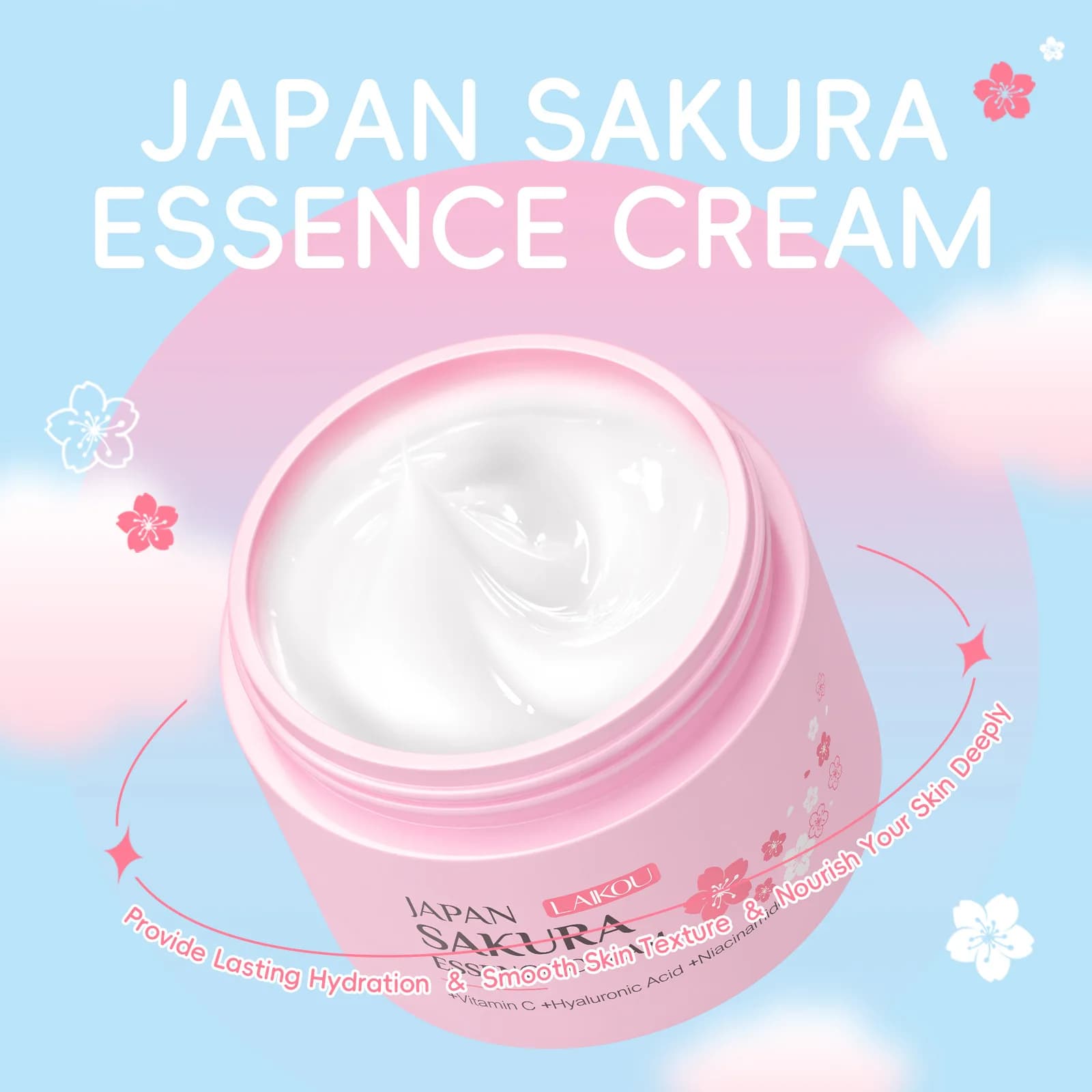 LAIKOU Sakura Hydrating Cream moisturizer tube — image 1