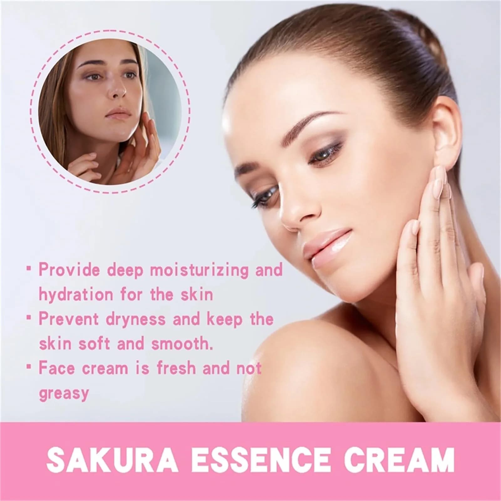 Sakura Essence Tone‑Up Cream jar with hyaluronic acid — image 3