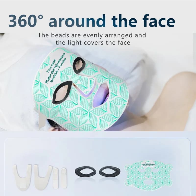 silicone LED face mask with 8 color lights — image 5