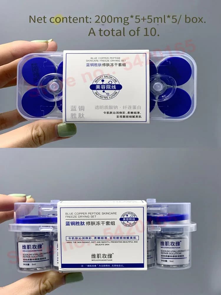 Effective Peptide 99% GHK-CU Copper Lyophilized Powder For