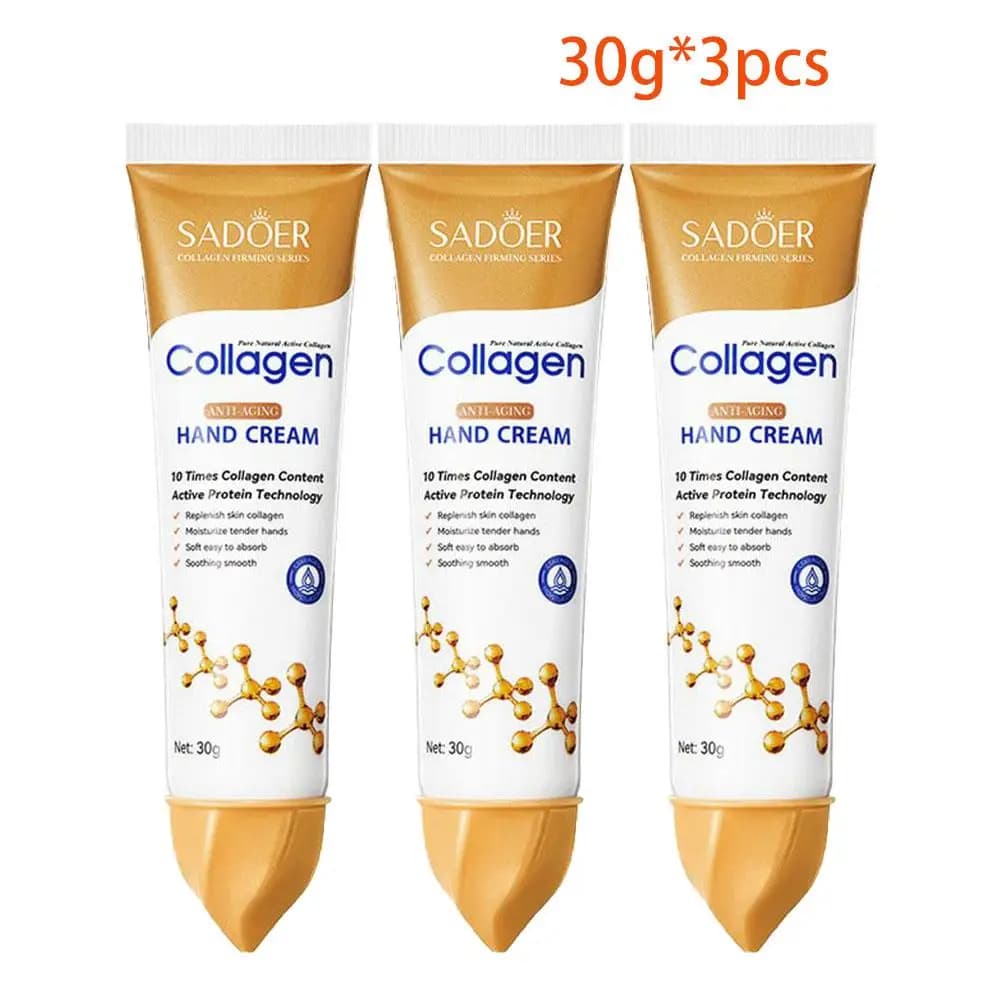 Collagen hand cream tubes, 30 g each, three‑pack — image 1