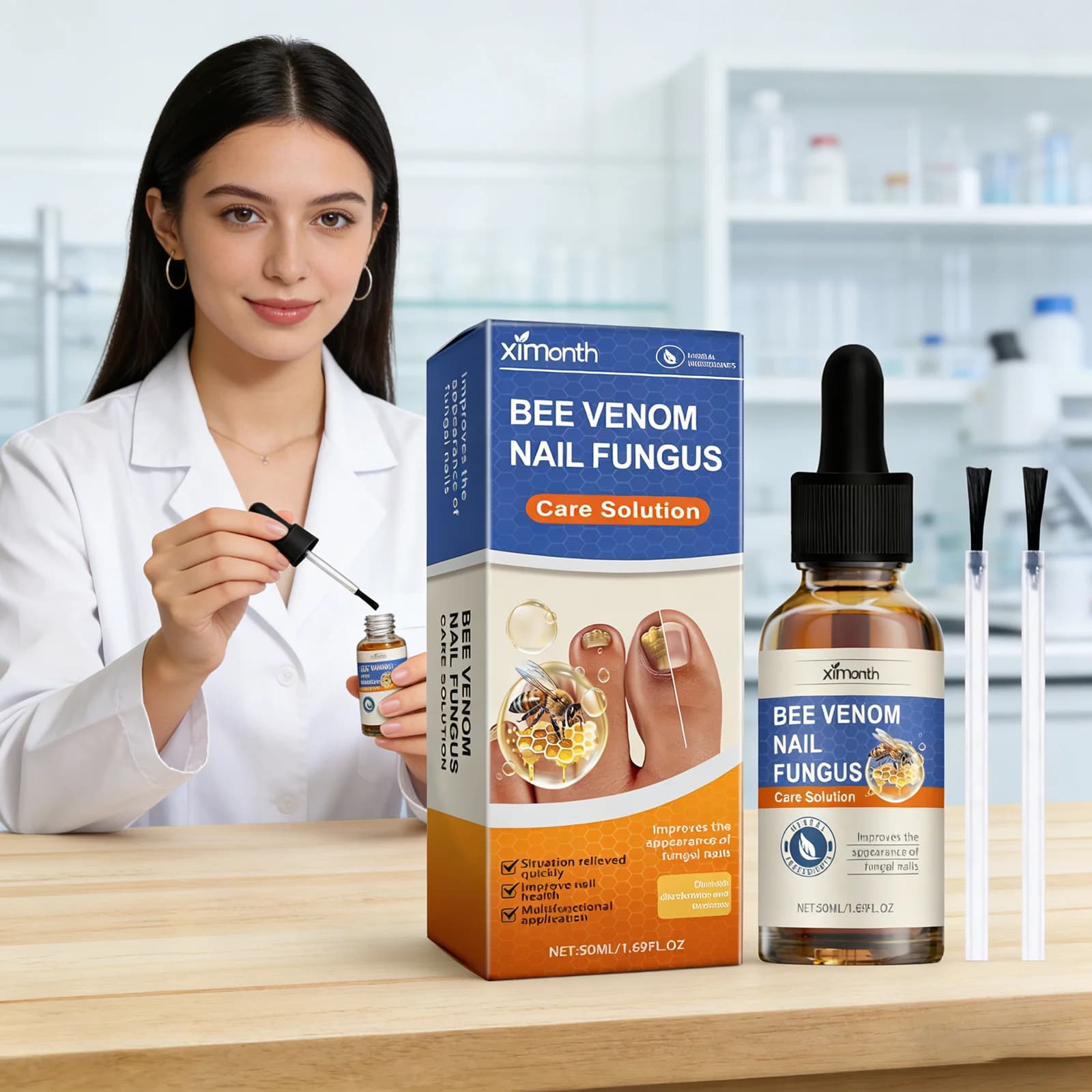 bottle of nail fungus care solution — image 4