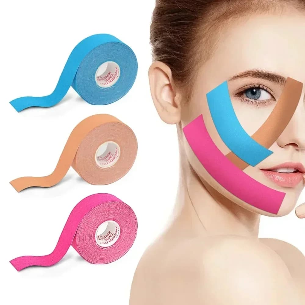 Kinesiology Tape for Face, V‑Line, Neck & Eye Lifting – 2.5 cm × 5 m