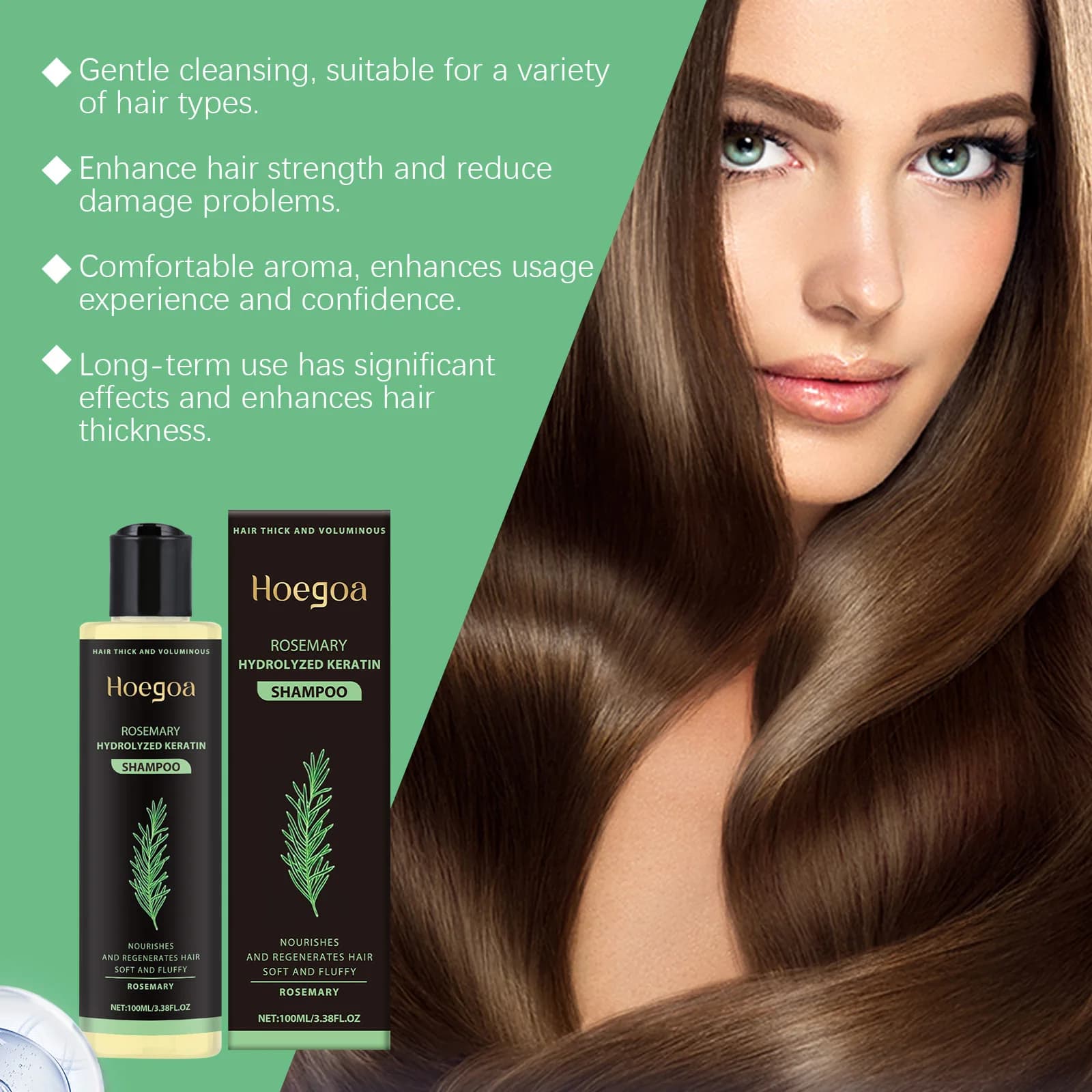 Rosemary hair growth shampoo bottle with hydrolyzed keratin — image 6