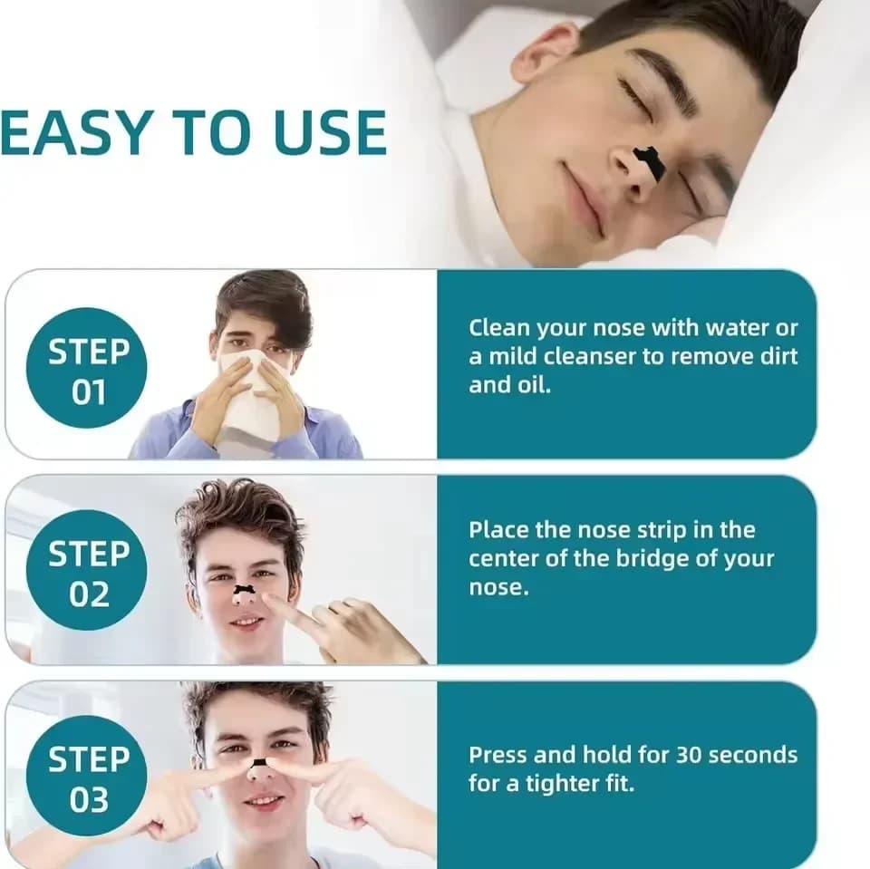 Pack of black extra strength nasal strips — image 6