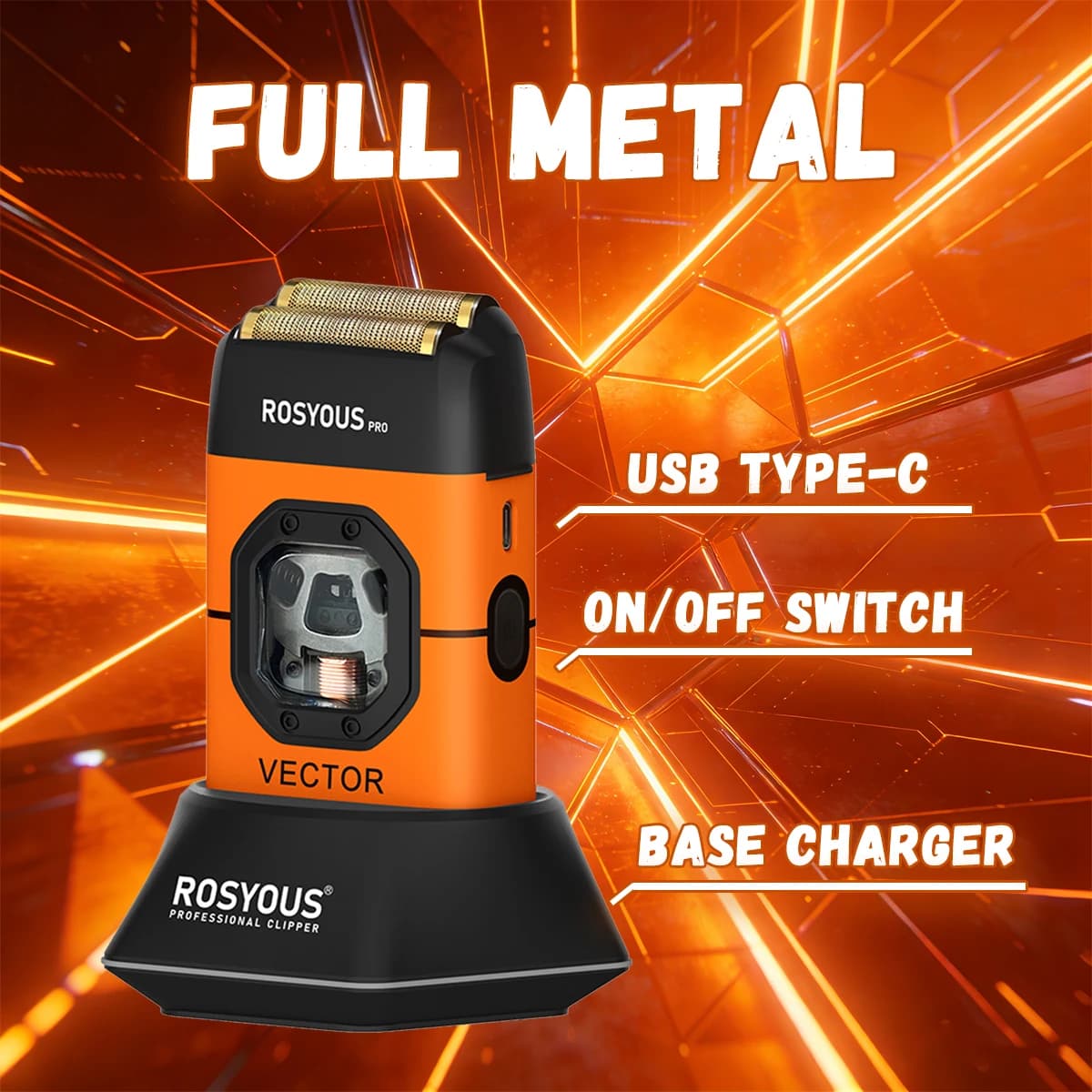 Rosyous RS-999 electric shaver with magnetic motor — image 4
