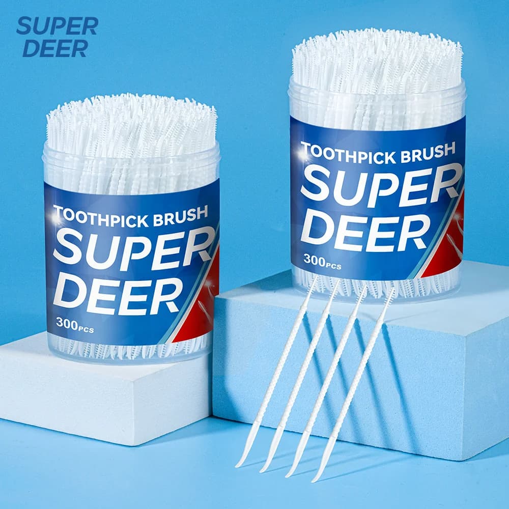 Box of 300 disposable plastic toothpick brushes — image 5