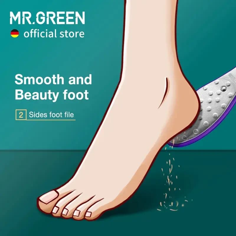 double sided stainless steel foot file for callus removal — image 2