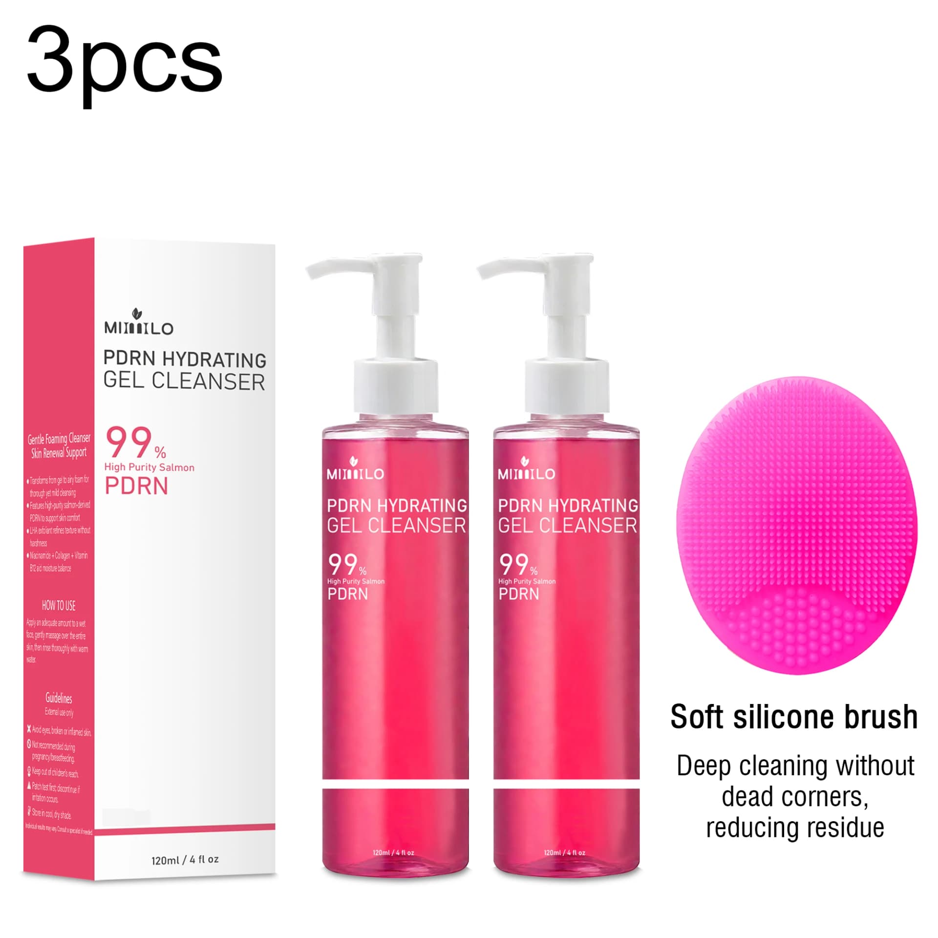 Salmon pink foam cleansing gel tube — image 7