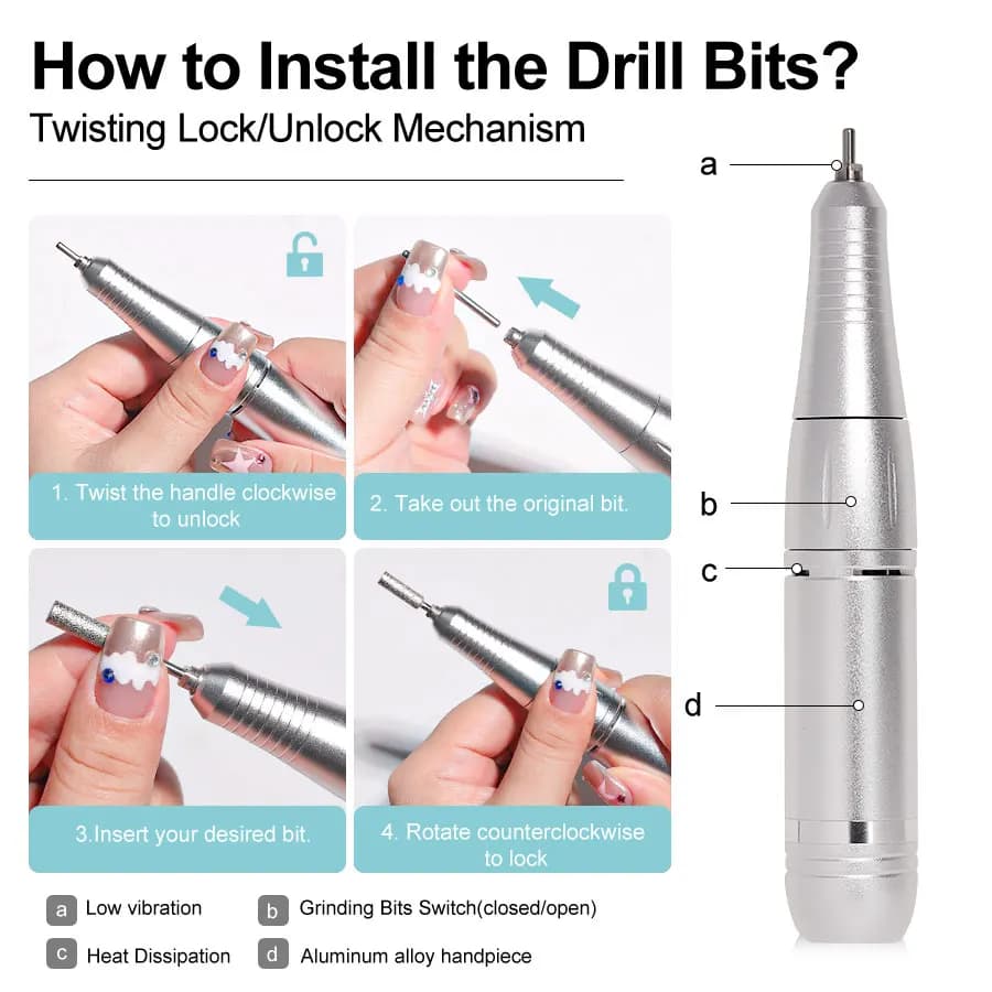 Rechargeable electric nail file with high‑speed motor — image 4