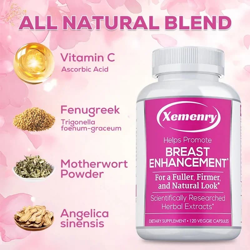 bottle of natural chest supplement — image 1