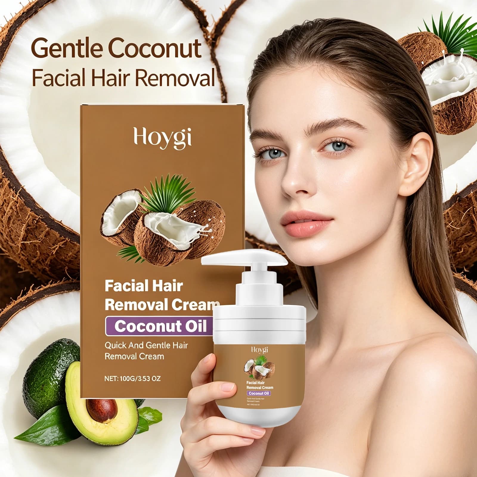 coconut hair removal cream tube — image 1