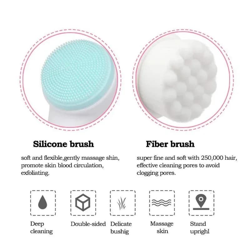 double-sided silicone facial cleansing brush — image 5