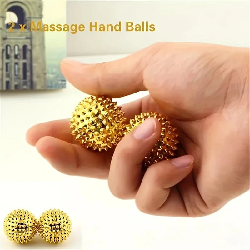 Magnetic Acupressure Balls – Set of 2 for Foot, Hand & Back