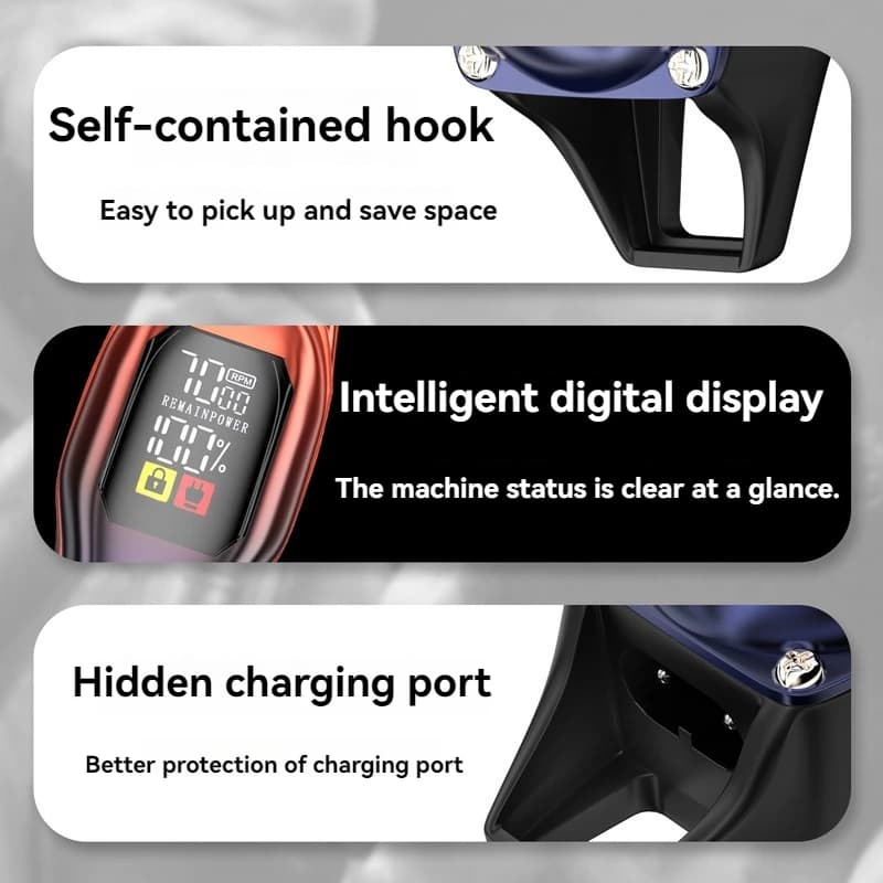 stainless steel rechargeable electric hair clipper — image 4
