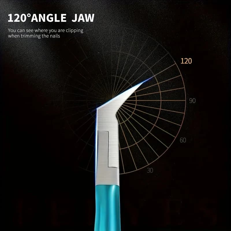 Stainless steel straight-blade ingrown toenail clippers — image 3