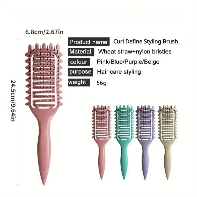 hollow bristle curl defining detangling brush — image 4