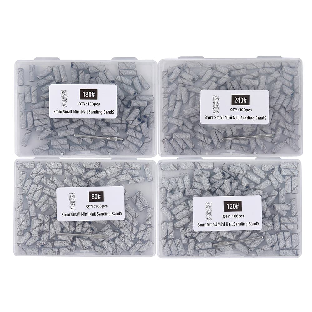 3mm nail sanding bands with 80‑240 grit for mini drill — image 5