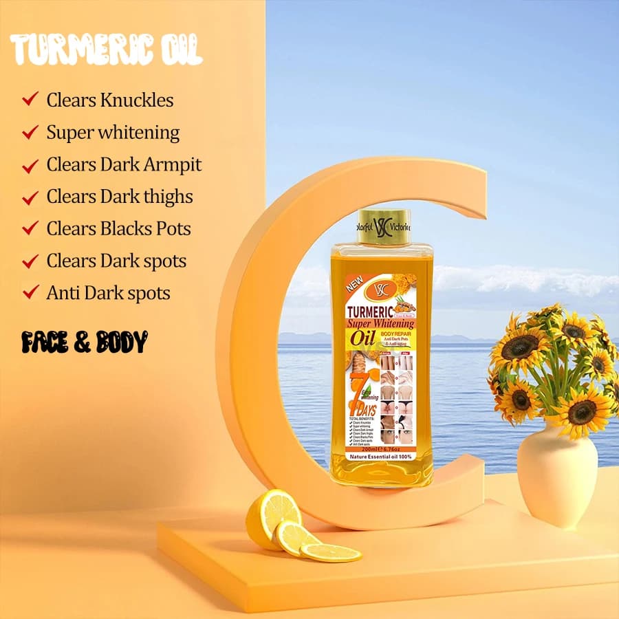 turmeric massage oil bottle 200ml — image 3