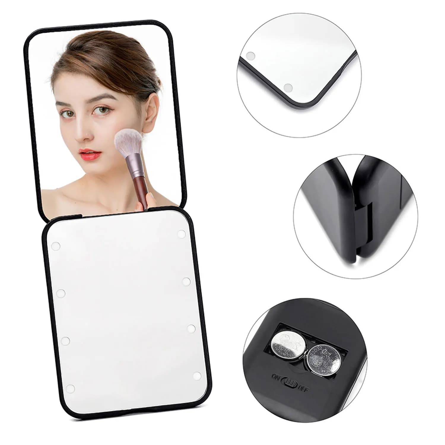 mini LED makeup mirror with 1x and 2x magnification — image 5