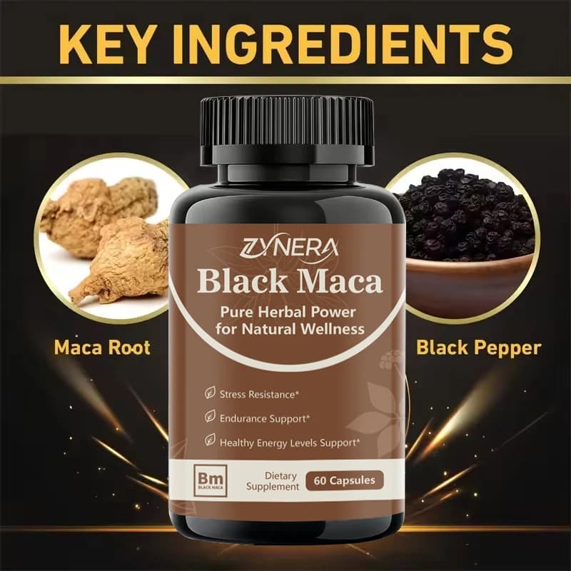 bottles of black maca capsules — image 3