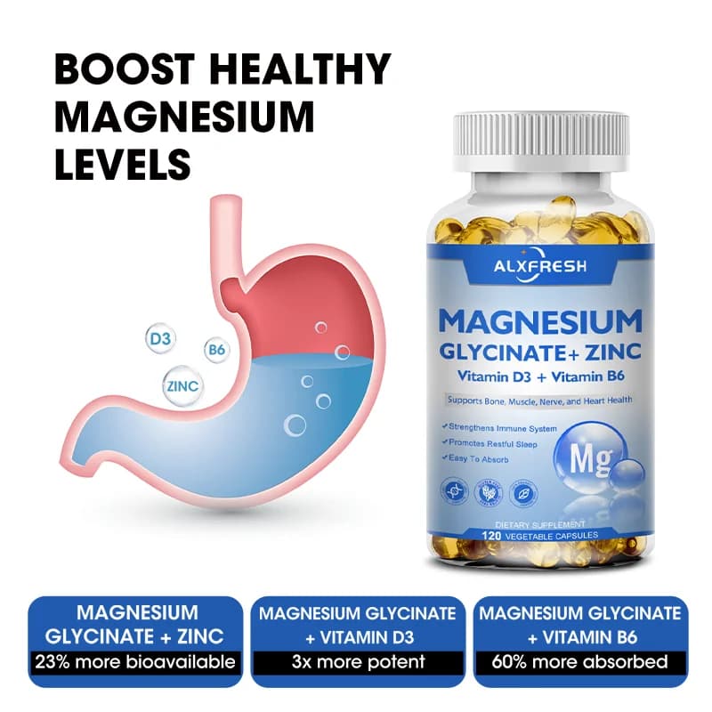 Magnesium glycinate capsules with zinc and vitamin D3 — image 6