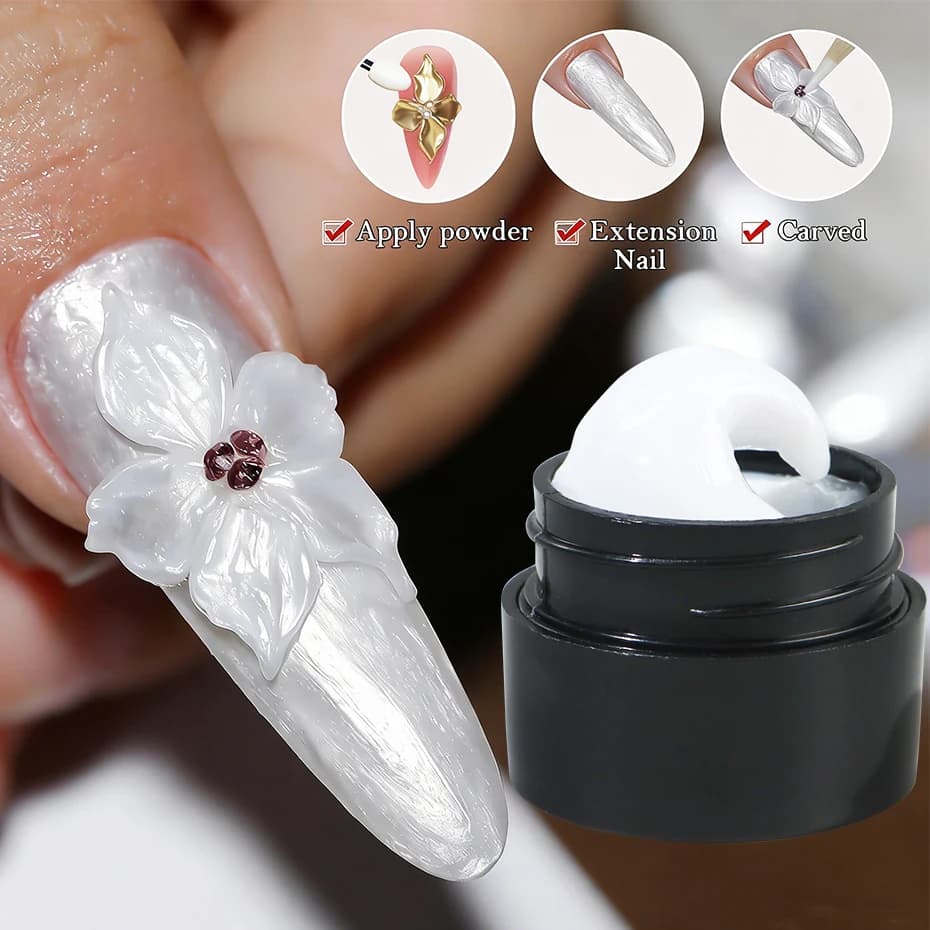 Pearl white 3D sculpting gel tube — image 3