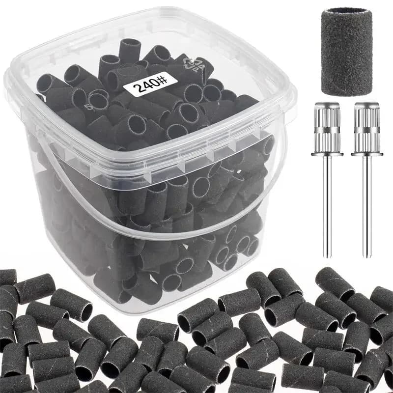 Assorted nail sanding bands and drill bits — image 5