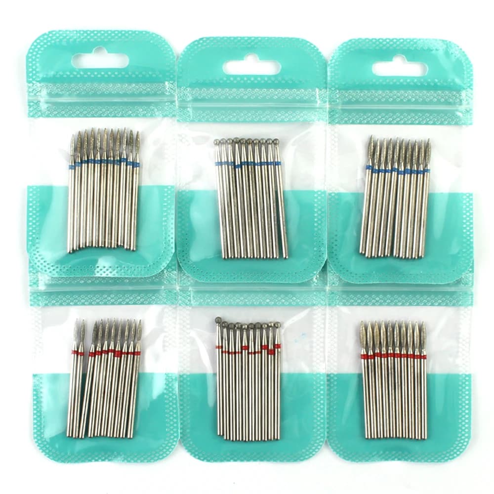 Diamond Milling Nail Drill Bit Set – 10 Pieces