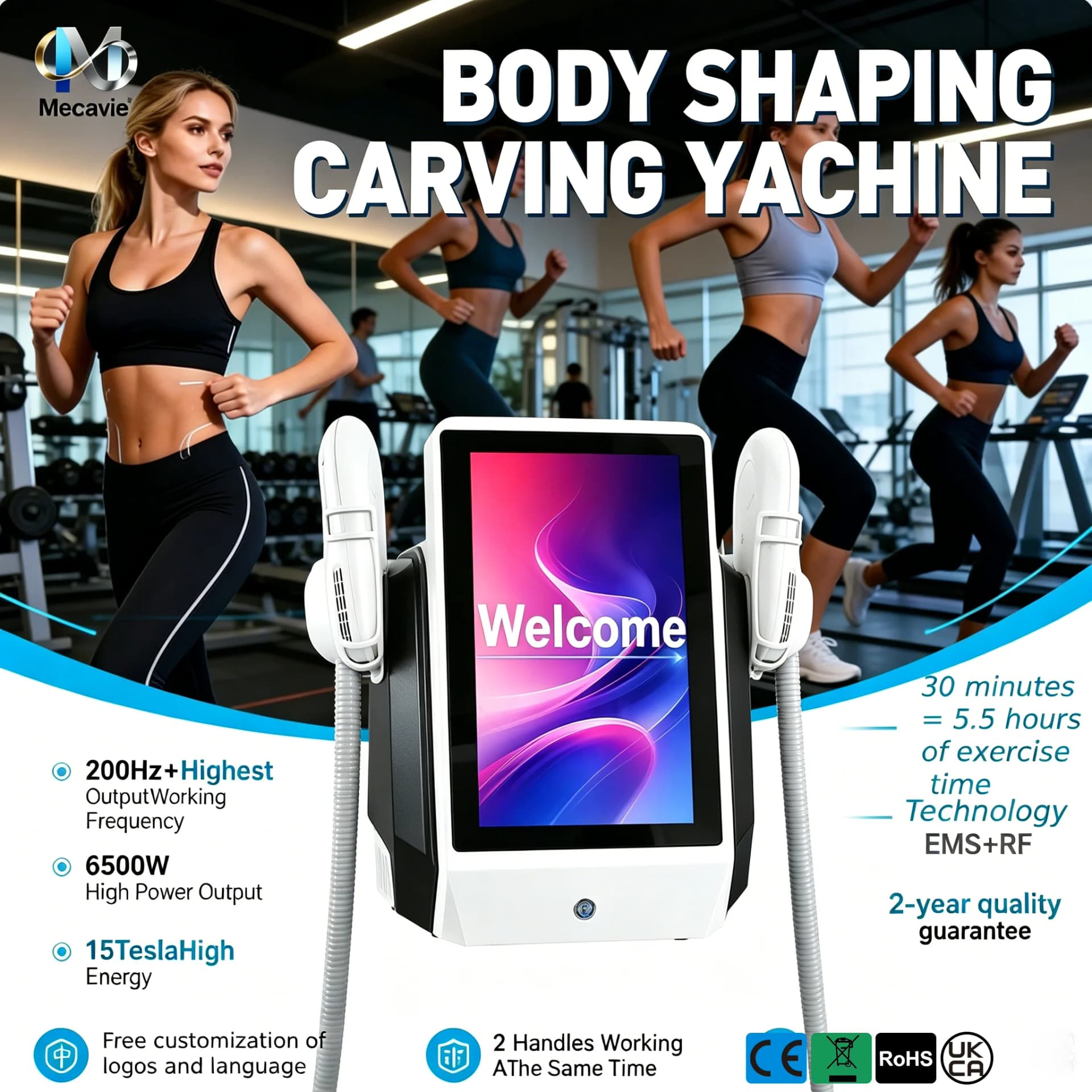 RF EMS Body Fat Removal Machine – 6500W