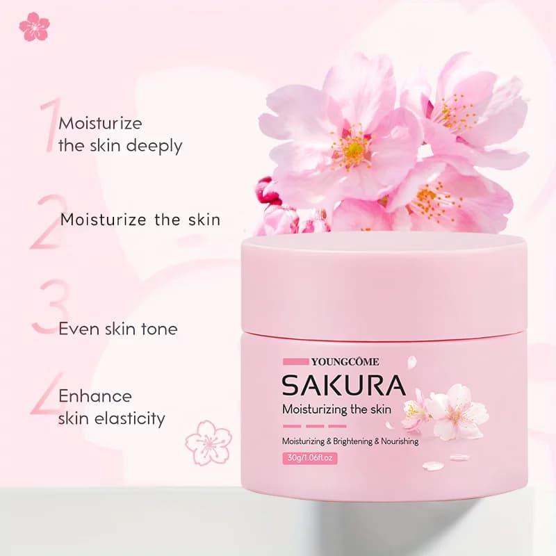 Cherry blossom facial moisturizer cream tube — image 6