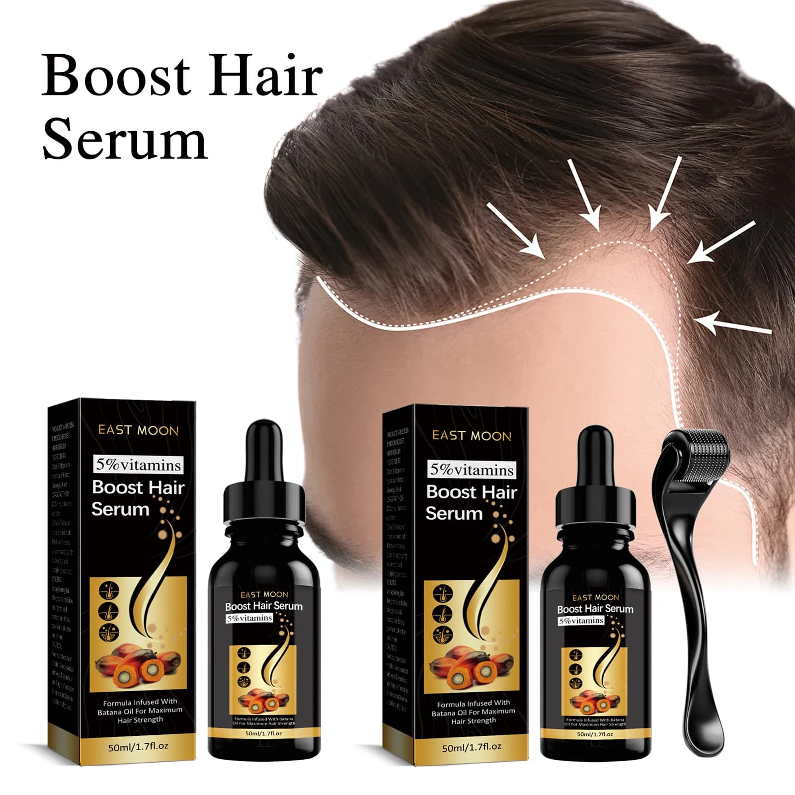 He Shou Wu and ginseng hair essence bottle — image 1