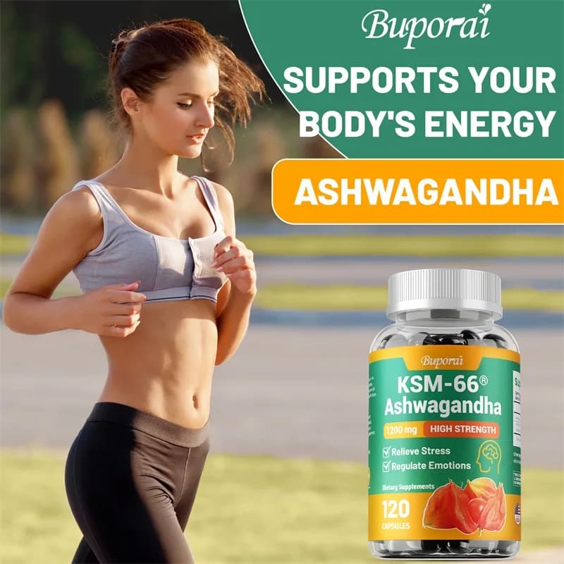 Ashwagandha extract capsules in a bottle — image 5