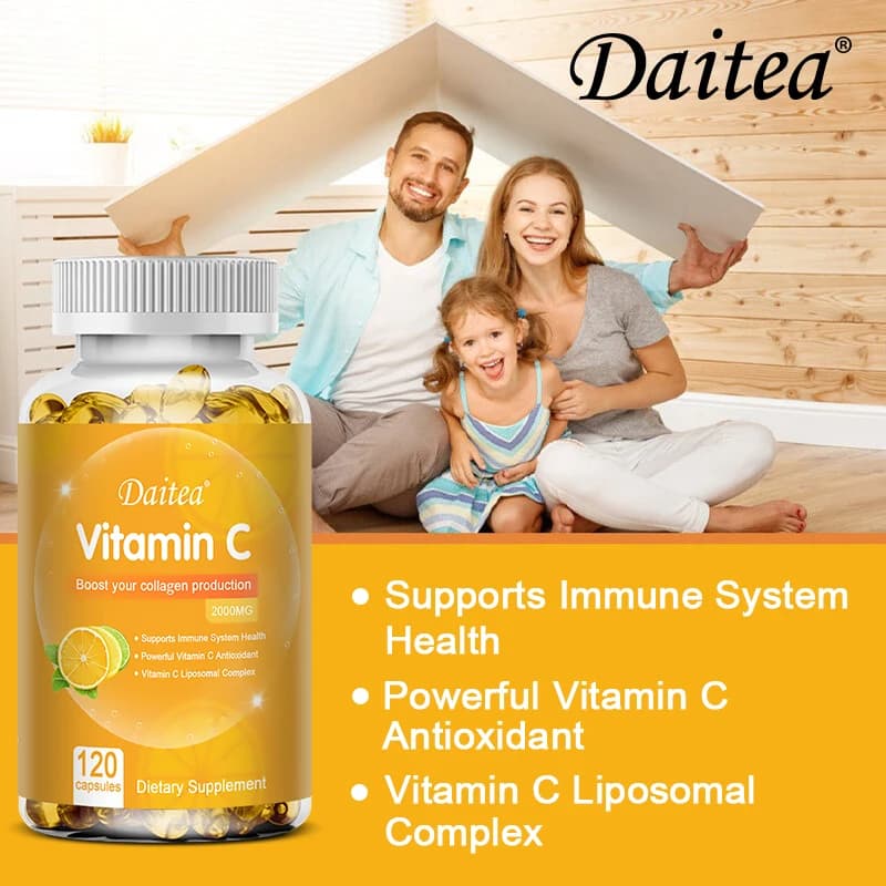 bottle of vitamin c 2000 mg capsules — image 5