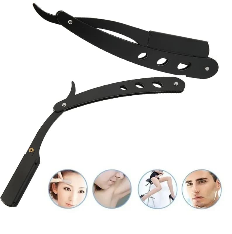 folding manual straight shaver — image 5
