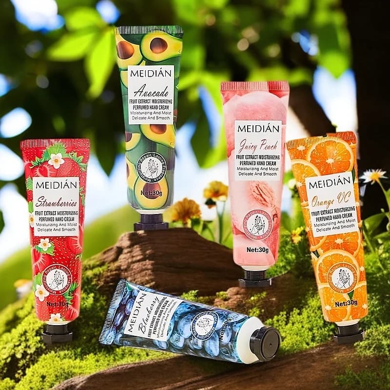 Five-pack fruit scented hand cream tubes — image 2