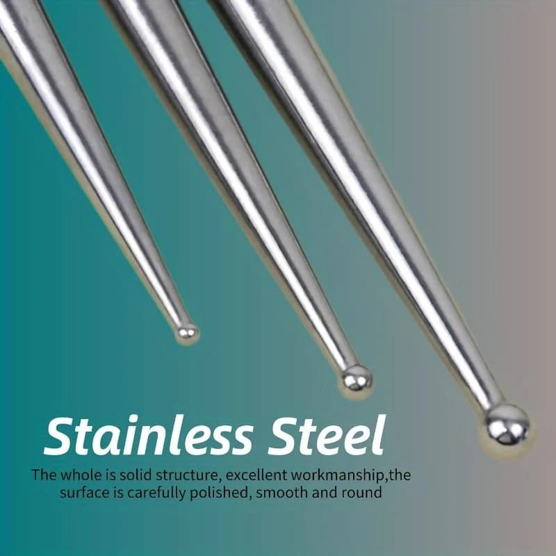 steel acupuncture set with double-head face massage tool — image 6