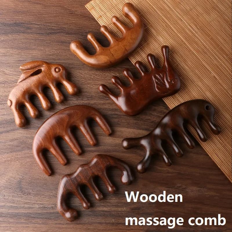 Wooden scalp massage comb — image 4