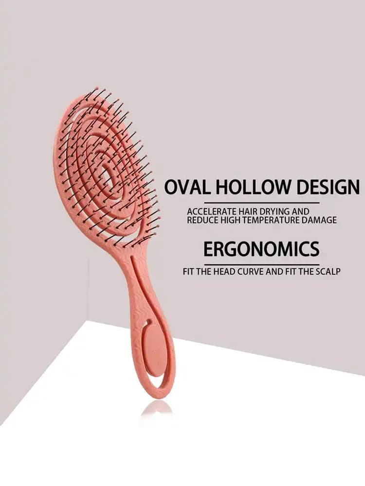 Nylon Bristle Hair Massage Comb – Detangles Curly Hair