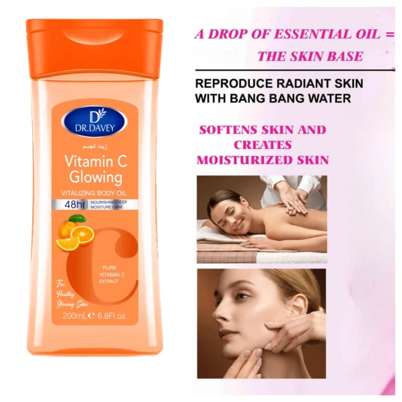 Dr. Davey vitamin C body treatment oil bottle — image 3