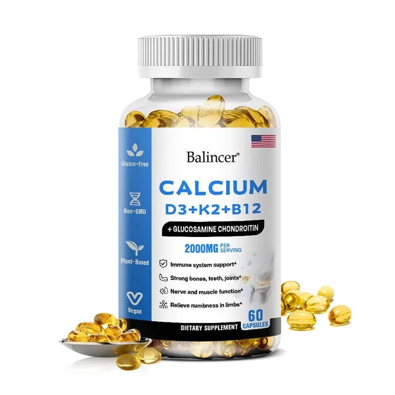 bottles of calcium D3 K2 B12 capsules — image 7