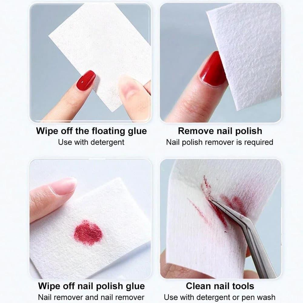 lint-free cotton nail pads for gel polish removal — image 6