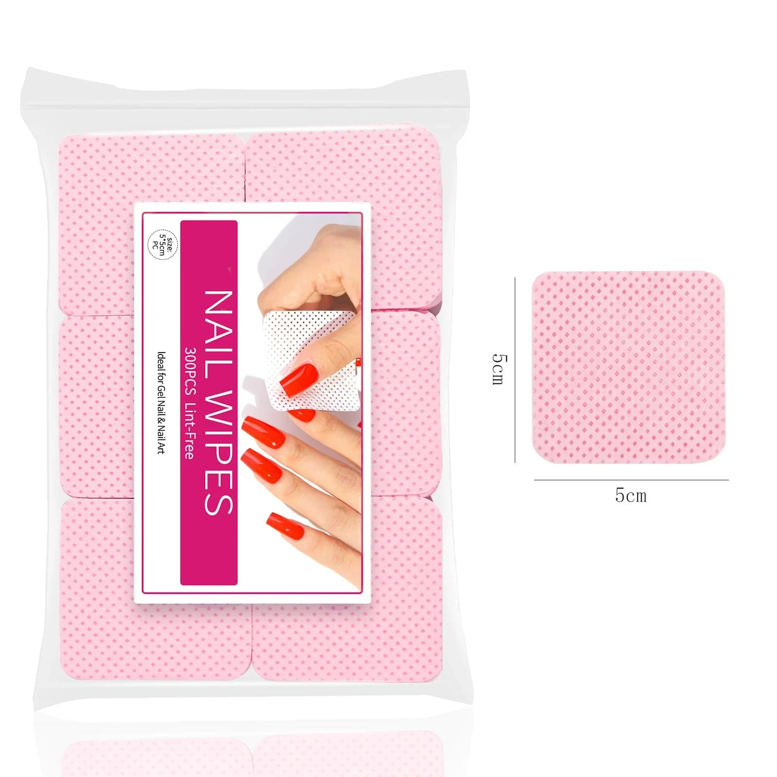 colorful lint-free cotton nail polish remover wipes — image 8
