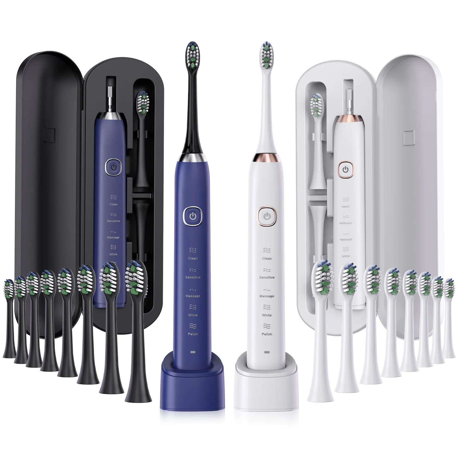 FUNMENTO ultrasonic electric toothbrush with brush heads — image 1