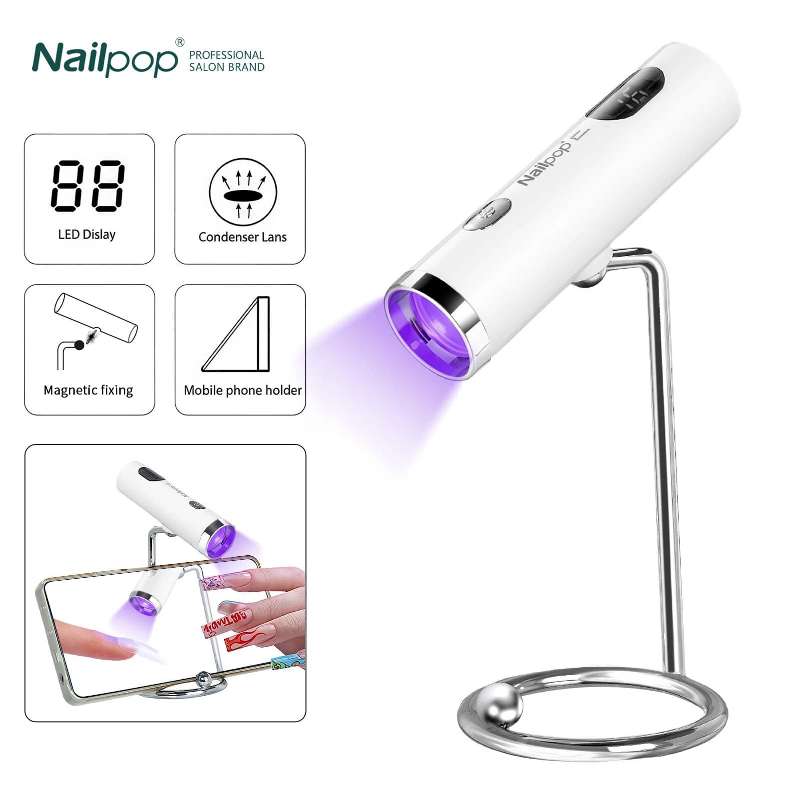 Nailpop Handheld Mini UV Nail Cure Lamp