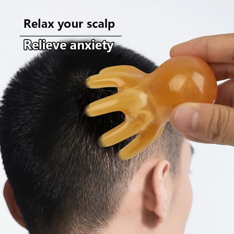 Octopus-shaped resin scalp massage comb — image 2