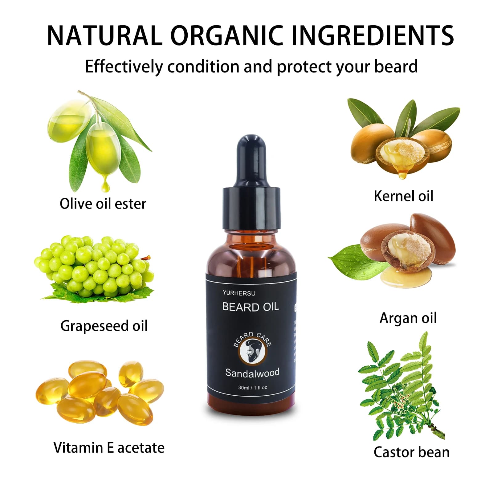 beard growth oil bottle 30 ml — image 2
