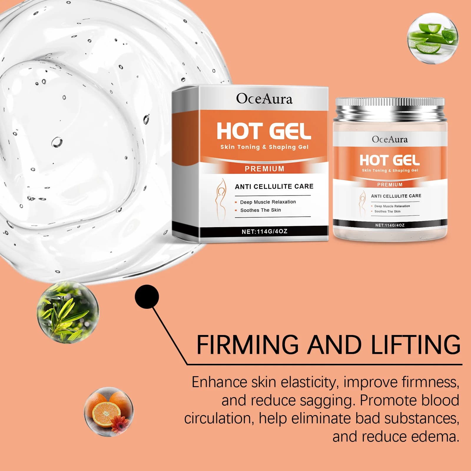 Slimming cream tube for cellulite and belly tightening — image 4