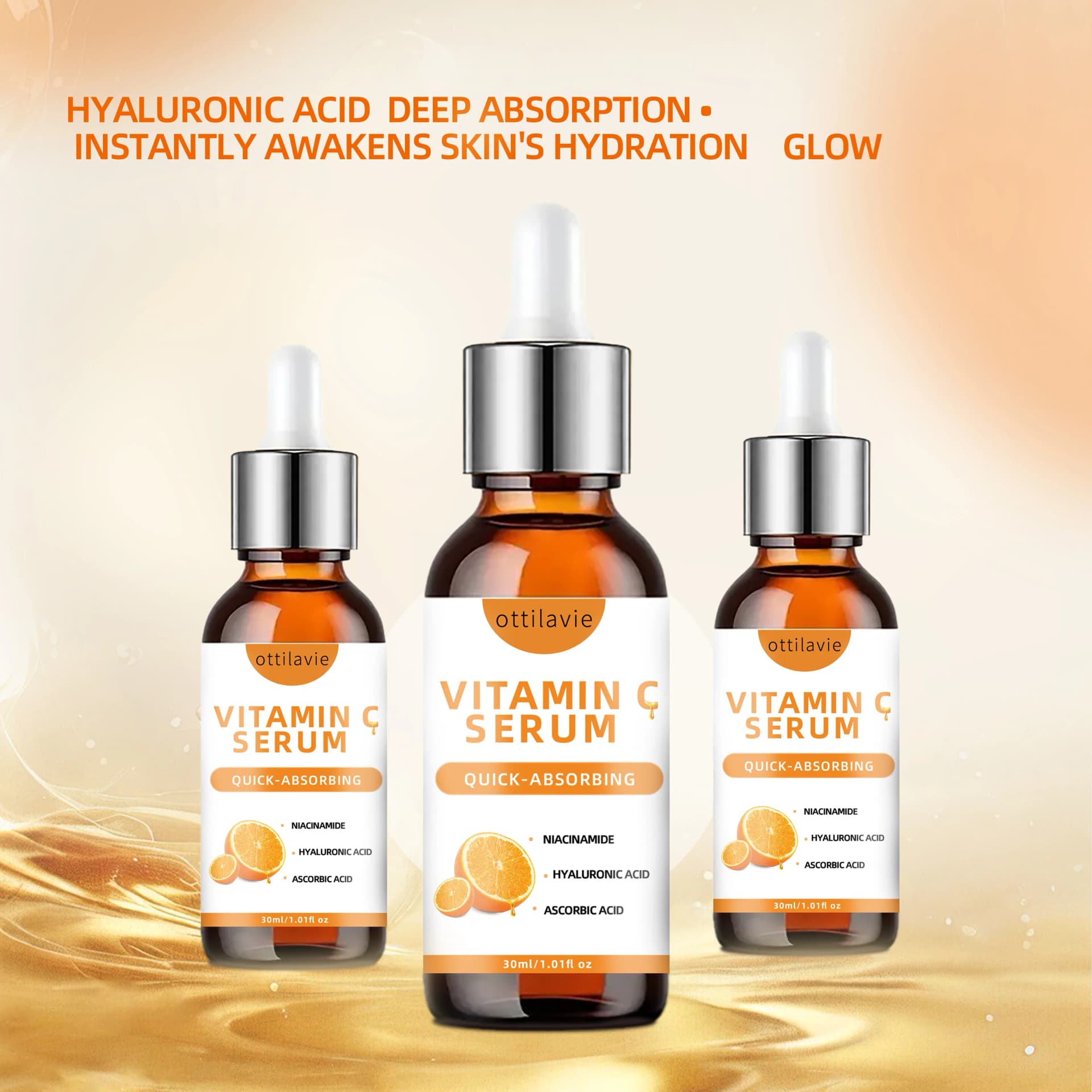 Vitamin C serum bottle with hyaluronic acid — image 6