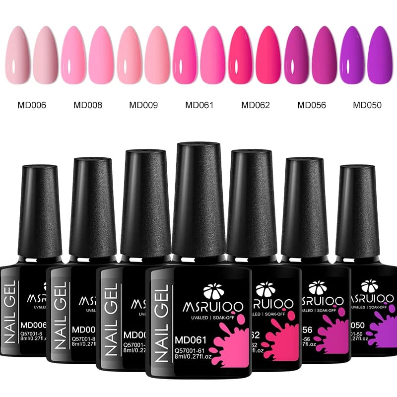 seven bottle nail gel polish set — image 8